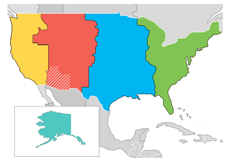 アメリカ地図